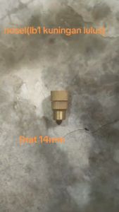 Nozzle / Spuyer Stik Sprayer Elektrik Kuningan Lubang 1 pndk 14mm
