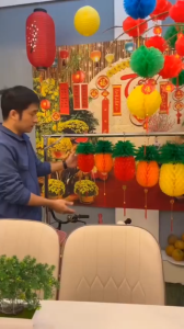 Đèn lồng quả dứa chất liệu cực Dày trang trí tết trang trí ngoài trời. Chống mưa nắng