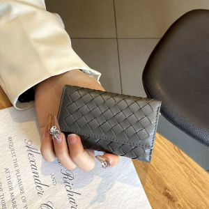 Elegant Ladies Key Holder Mini Multi-Functional Wallet High-End Leather Popular Two-In-One Compact Fashionable Keychain Purse