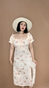 beige long dress formal summer floral dress for woman casual plus size 3xl new french dress vintage