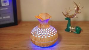 Flower Diffuser ความชื้น พ่นได้ 2 แบบ เครื่องพ่นไอน้ำแบบตั้งโต๊ะ พร้อมไฟหลากสี USB ความจุ 300 ml