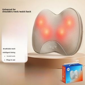 AUX | AUX Automatic Neck Massager Cushion Full Body Multifunctional Back Support Home Use Pillow kneading Therapy For Neck Back Waist