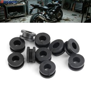10Pcs Motorcycle Side Cover Rubber Grommets Gasket Fairings For Yamaha For Honda For Suzuki CBR GSXR Ninja ZX YZF Kawasaki Black