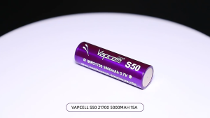 Vapcell S50 - 21700 Lithium Ion Battery 5000 mAh 15A Rechargeable Flat Top
