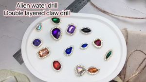 Alloy Acrylic Rhinestone Cabochons Berlian Imitasi Aksesoris DIY Dekorasi Bros Pita Gaya Vintage