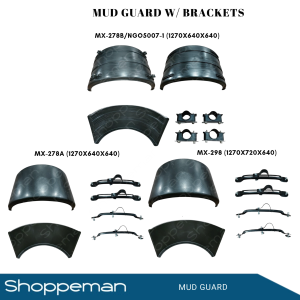 UNIVERSAL TRUCK MUD GUARD WITH BRACKET MX-278A 1270X640X640 MX-278B 1270X640X640 MX-298 1270x720x640