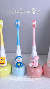 Baby With Case Eco-Friendly Kids Toothbrush Baby Little Dinosaur Teeth Care