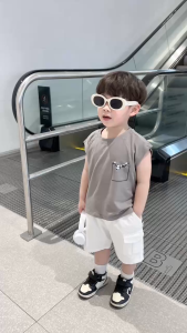 Áo thun ba lỗ tank top họa tiết gấu trúc phong cách hàn quốc cho bé từ 9 tới 28kg BERNIE P1124A54