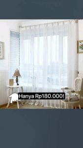 Gorden Vitrase Putih Polos & Plisket: Memilih Lapisan Gorden Jendela Transparan