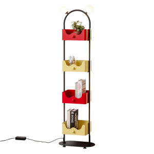 FANCY LAMP CLUB | Childrens Corner Storage Cabinet with Shelf and Floor Lamp