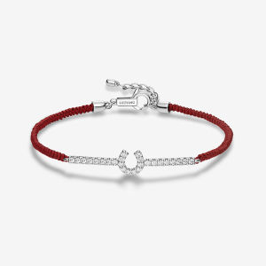 HEFANG Jewelry | Starlight Horseshoe Buckle Red Rope Bracelet Gift