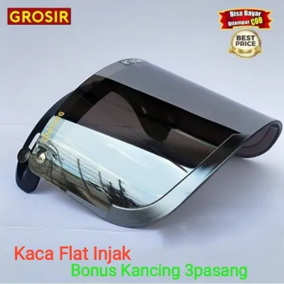 Kaca Flat Helm Bogo Kaca Helm Flat Cargloss Kaca Flat/Datar INJAK ORIGINAL