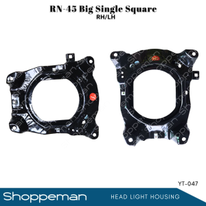 HEADLIGHT HOUSING RECTANGULAR HEADLAMP BIG SINGLE SQUARE YT-047 RN-45