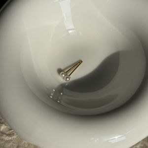 Natural Freshwater round Small Pearl Stud Earrings 925 Sterling Silver Gold Plated Ear Bone Studs Mini Fashion Jewelry