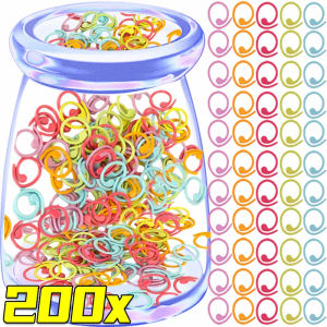 【XZxinzhan】200/20x Colorful Spiral Stitch Markers Crochet Knitting Stitch Marker Spiral DIY Craft Painted Buckle Crochet Stitch Clip