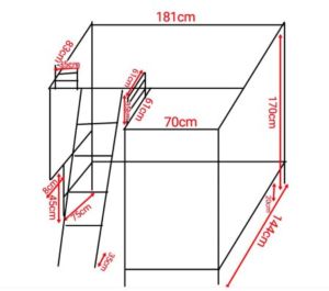 Loft bed customize /L shape loft bed customize for helper room/bomb shelter/store room/utility