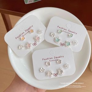 Elegant Floral Stud Earrings Womens Fashion Jewelry Simple Luxury Daily Match Alloy Gold Plated Silver Colored Plant Pattern