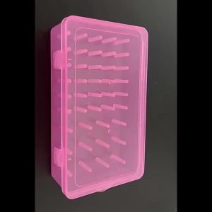 Clear Plastic Sewing Thread Storage Box With 42 Slots Craft Spool Holder For Embroidery Quilting Supplies Fridge Container