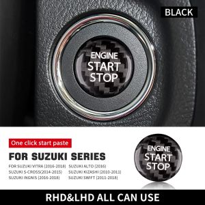 Nút Khởi Động/dừng Động Cơ Bằng Sợi Carbon Cứng Thật Cho Suzuki Swift Alto Ignis S-Cross Alivio Kizashi - Phụ Kiện Trang Trí Nội Thất