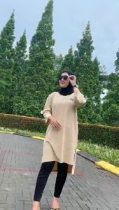 Long Tunik Atasan Wanita Long tunik style hijab Long tunik kekinian 2023 Long Tunik motif terbaru