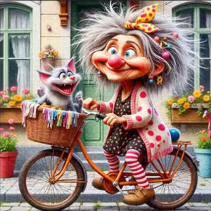 Huacan Funny Grandma And Pet Dog 5D DIY Diamond Painting Art New 2025 Mosaic Diamond Embroidery Handmade Gift