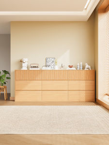Solid Wood Simple Multilayer Drawers Storage Cabinet