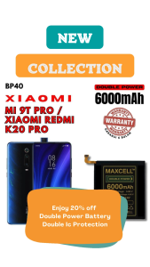 Baterai BP40 compatible Xiaomi MI 9T PRO / Xiaomi Redmi K20 Pro Double Power 6000mAh