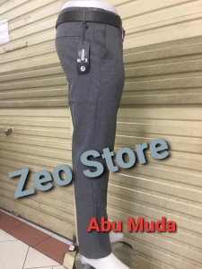 Celana jas model SLIMFIT kerja kantor pria bahan gabardin  black/hitam terlaris