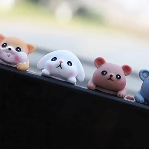 BW-C1301 Ornamen Miniatur 6 Motif Hewan Lucu Pajangan Hiasan Dashboard Laptop HP / Miniatur Lucu