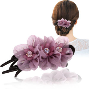 Elegant Temperament Flower Hair Clip Korean Fashion Duckbill Hairpin Hair Accessories for Women’s