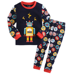 Cute Cotton Childrens Autumn and Winter Compression Pants Underwear Set