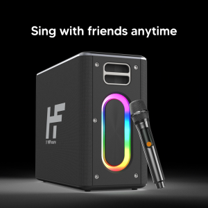Hifuture Music Box Karaoke Wireless Speaker with 2 Microphone