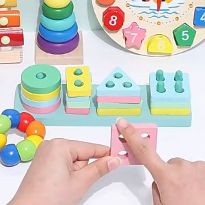 Kids Baby Wooden Educational Jigsaw Puzzle Early Learning Montessori Toys Mainan Alat Belajar COD