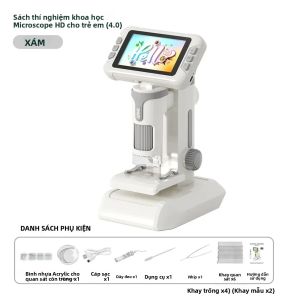 Kính Hiển Vi HD Cầm Tay Có Màn Hình Thí Nghiệm Khoa Học Kính Lúp Điện Tử Kính Thiên Văn Cho Trẻ Em Khoa Học Kỹ Thuật Số Đồ Chơi Giáo Dục 3-6Y