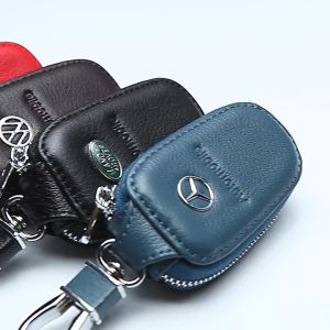 Peugeot 308 508 2008 3008 4008 UniversalซิปรถเคสกุญแจหนังSmart Keyเคสหนัง