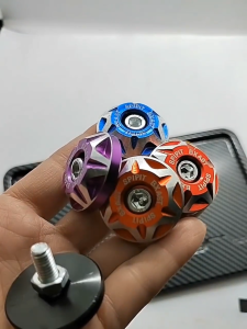 M6 2PCS Motorcycle Hex Screws for License Plate – Durable Alloy Bolts for Bike Number Plate Replacement Use