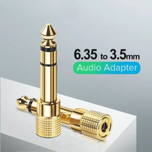 6.35mm 1/4" Male to 3.5mm 1/8" Female Stereo Audio Jack Adapter Aux Connector for Guitar Amp Speaker Headphone Mixer