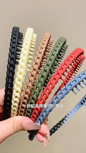Headband Matte Braided No‑Slip Headband with Teeth High Skull‑Top Hair Hoop Multi‑Purpose Hair Accessories for Women