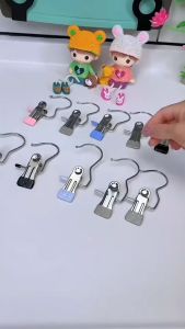 คลิปเก็บเสื้อผ้า บรรทัดพื้นที่ B918 เสื้อผ้าที่หนีบผ้าสเตนเลส กันลื่น แบบพกพา สีสันสดใส