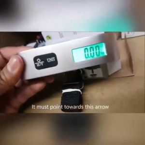 Portable Digital LCD Electronic 50kg/110lb Luggage Scale Travel Weighing Hanging Steelyard Hook Scale Suitcase Scale Measuring Tool