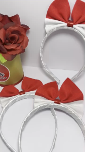 Bando merah putih pita besar isi 6 pcs