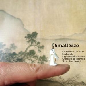 Miniature Wooden Carving Landscape Decorations Ancient Figures Zen Garden Sculptures Desktop Ornaments Chinese Art Style