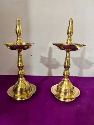 BRASS KUTTU VILAKU (9inch)(2pcs)