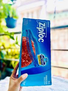Auth Mỹ] Túi trữ thực phẩm đông lạnh Ziploc Freezer Gallon | Hộp 34 cái 26.8 x 27.3 cm.
