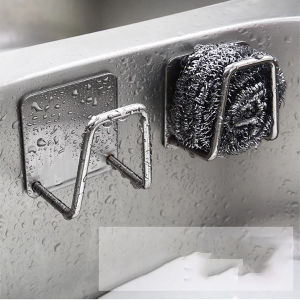 1 PC สแตนเลสสตีลอ่างล้างจานชั้นวางฟองน้ําสําหรับฟองน้ําลวดเหล็ก Ball Draining วางผนังด้านในอ่างล้างจานอุปกรณ์ครัว