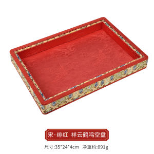 High-End Jewelry Plate Jewelry Crafts White Jade Jewelry Display Tray Accessible Luxury Palace Style Ornament Display Jewelry Box