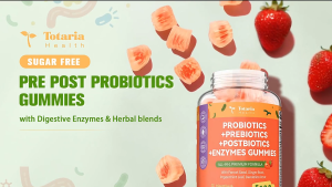 Totaria 5-in-1 Probiotic Gummies for Gut Health & Digestion Support – High Strength Daily Probiotics with Prebiotics – Immune Boost – Tasty Fruit Flavor – 60 Gummies