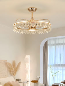 KABOSEN | Luxury Crystal Fan Ceiling Light For Large Living Room and Dining Room