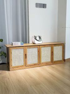 Bamboo Shoe Cabinet2/ 3/4 Doors 63/94/124CM Simple Space Saving Living Room Wooden Shoe Rack Organizer Shoe Organziers