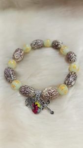 Buto ng Sinukuan Nazareno Cross Money Tree Pampasuwerte  Bracelet with Glow in the Dark Mantra